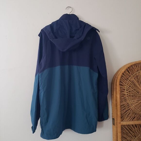 Marmot Hooded Jacket Blue Colorblock Adjustable L - Picture 3 of 14